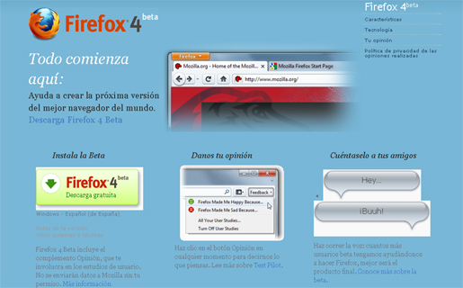 Mozilla lanzará Firefox 4 en febrero