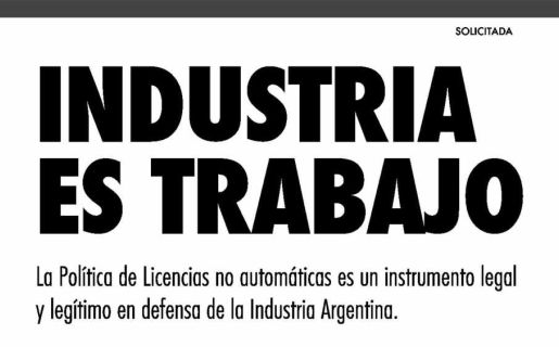 Para las cámaras, las restricciones a las importaciones benefician el empleo.