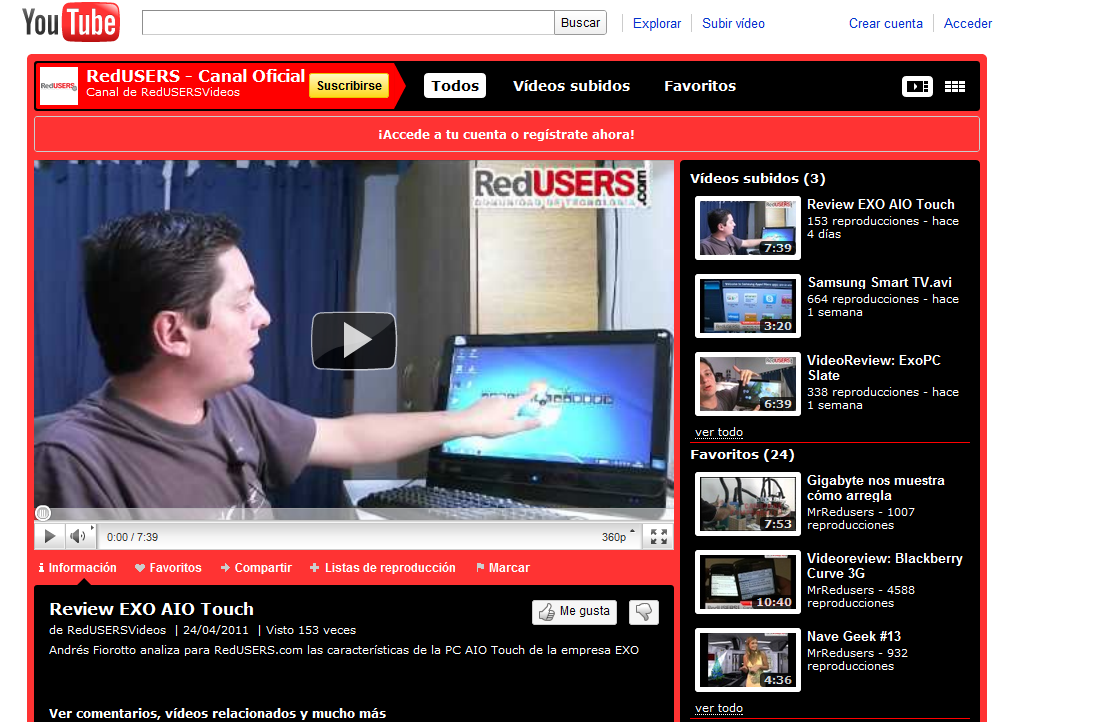 ¡Ingresa a http://www.youtube.com/RedUSERSVideos y suscribite!