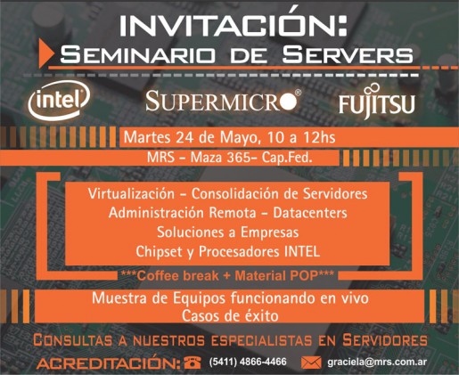 MRS organizan este evento sobre servidores con plataformas Intel.