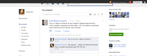 Para quienes no se acostumbran a la interfaz de Facebook, pueden intentar con Stylish para darle ese aspecto a Google Plus.