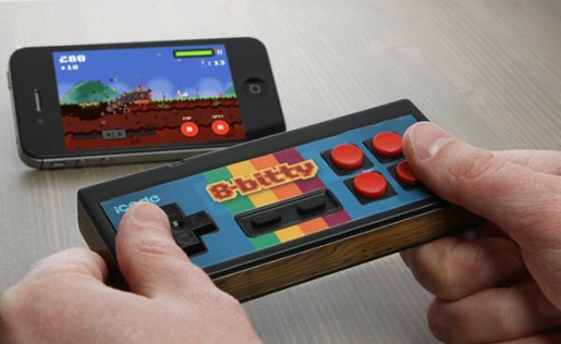 El controlador retro iCade 8-Bitty, un ejemplo exitoso -pero primitivo- de joystick para iPad.