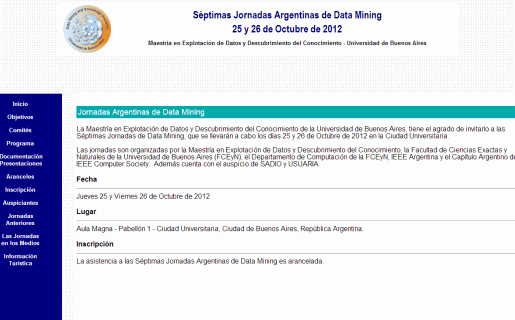 7º Jornadas Argentinas de Data Mining